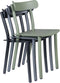 Zuiver Friday Stapelbare Tuinstoel - Set Van 2 - Mat Zwart Aluminium