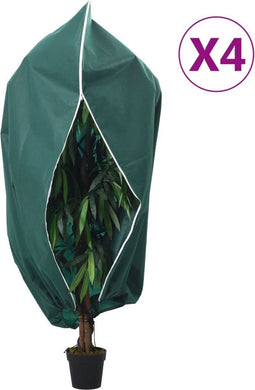 vidaXL - Plantenhoezen - met - ritssluiting - 4 - st - 70 - g/m² - 1x1,55 - m