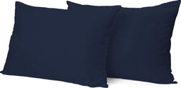 Kussensloop Hotelsluiting Percal Katoen - donker blauw 60x70cm - Kussenslopen set van 2 stuks