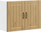 vidaXL - Keukenwandkast - Lucca - bewerkt - hout - artisanaal - eikenkleur