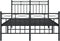 vidaXL - Bedframe - met - hoofd- - en - voeteneinde - metaal - zwart - 120x200 - cm