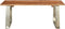 vidaXL - Salontafel - 100x60x40 - cm - massief - acaciahout - en - roestvrij - staal