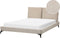 MELLE - Tweepersoonsbed - Taupe - 160 x 200 cm - Corduroy