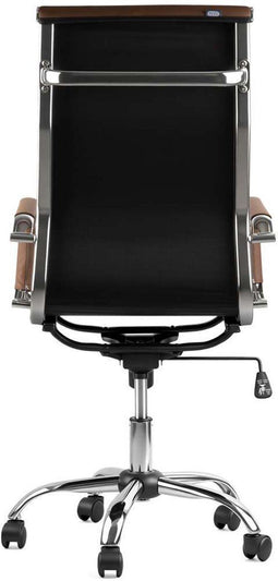 Feel Furniture Luxe Bureaustoel - Hoge Rugleuning - Cognac Zilver
