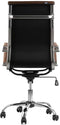 Feel Furniture Luxe Bureaustoel - Hoge Rugleuning - Cognac Zilver
