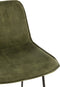 J-Line barstoel Laurent - metaal/textiel - groen - 2 stuks