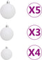 vidaXL - Kunstkerstboom - met - verlichting - en - kerstballen - 150 - cm - PVC - wit