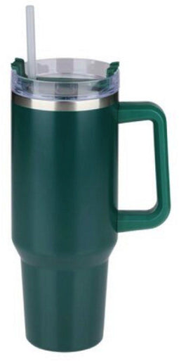 Alpina - Vacuum drinkfles met rietje 1.200ML - Isolerend - Groen