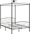 vidaXL - Hemelbedframe - metaal - zwart - 120x200 - cm