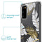 iMoshion Hoesje Geschikt voor Samsung Galaxy S20 Hoesje Met Koord - iMoshion Design Hoesje met Koord - Goud / Zwart / Transparant / Glamour Botanic