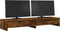 vidaXL - Monitorstandaard - met - lades - 100x27x15 - cm - hout - gerookt - eikenkleur