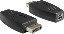 Delock 65237 - Mini DisplayPort naar DisplayPort Adapter - Vernikkelde contacten - Zwart