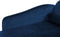 LUIRO - Chaise longue - Blauw - Rechterzijde - Fluweel