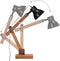 vidaXL Bureaulamp industrieel rond E27 58x18x90 cm zwart