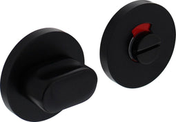 Intersteel Rozet met toilet-/badkamersluiting Ø55x8 mm aluminium zwart
