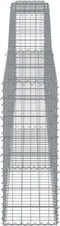 vidaXL - Schanskorven - 5 - st - gewelfd - 400x30x80/100 - cm - ijzer