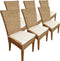 SVJ Eetkamerstoelen - 60x48x98 cm - Rotan - Lichtbruin - Set van 6