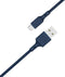 Ecologische Kabel Micro-USB Intensiteit 2.1A 2m Recyclebaar Just Green blauw