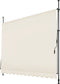 tectake® Klemluifel - Balkonluifel met handslinger - UV-bestendig en waterafstotend - Breedte 300 cm - Beige