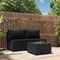 vidaXL - 3-delige - Loungeset - met - kussens - poly - rattan - zwart