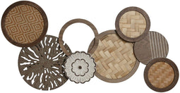 Wanddecoratie Home ESPRIT Natuurlijk Cirkels 75 x 4,5 x 38 cm