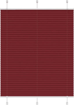 vidaXL - Plissé - rolgordijn - 105x100cm - stofbreedte - 104,4cm - bordeauxrood
