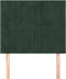 vidaXL - Hoofdborden - 2 - st - 100x5x78/88 - cm - fluweel - donkergroen
