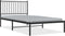 vidaXL - Bedframe - met - hoofdbord - metaal - zwart - 100x200 - cm