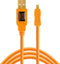 Tether Tools CU5430ORG - USB 2.0 A Male naar Micro-B 5-Pin Kabel - Vergulde connectoren - Oranje