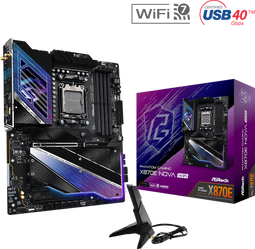 ASRock X870E Nova WiFi - Moederbord AM5 - 4x DDR5 tot 256GB RAM - WiFi 7, Bluetooth 5.4