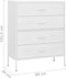 vidaXL - Ladekast - 80x35x101,5 - cm - staal - wit