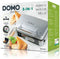 DOMO DO9136C - Contactgrill 3-in-1 - Verwisselbare bakplaten voor croque wafel grill - Silver