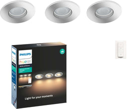Philips Hue Adore - Inbouwspot - 3x GU10 + draadloze dimmer (3-pack)