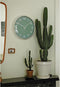 CABANAZ - klok, glas, plastic rand, doorsnede 30 cm, WALL CLOCK, groen