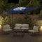 vidaXL - Zweefparasol - met - LED-verlichting - 400x300 - cm - azuurblauw