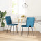 vidaXL - Eetkamerstoelen - 2 - st - fluweel - blauw