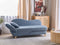 MERI II - Chaise longue met opbergruimte - Blauw - Links - Fluweel