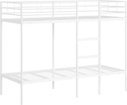 vidaXL - Stapelbed - zonder - matras - 80x200 - cm - staal - wit