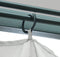 vidaXL - Prieel - met - gordijn - en - LED-lichtslinger - 3x3 - m - aluminium - crème