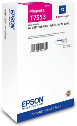 Epson T7553 - Originele cartridge - 39 ML inkt - Magenta