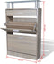 vidaXL - Schoenenkast - met - lade - en - glazen - bovenschap - eiken-look