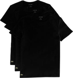 Lacoste Heren 3-pack T-shirt - Regular fit - Zwart (3-pack)