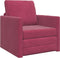 vidaXL - Vloersofa - Bed - 2-in-1 - Wijnrood - 74x77x81 - cm - Velvet