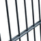 vidaXL - Poort - dubbelstaafmat - (enkel) - 106x130 - cm - antracietgrijs