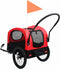 vidaXL - Fietstrailer - en - kinderwagen - 2-in-1 - rood - en - zwart