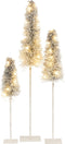 J-Line decoratie kerstboom Takken - riet - wit - large - LED lichtjes