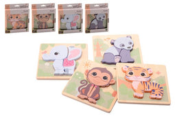 Bruna office - Jouéco the wildies family puzzel 4 ass | 24 stuks