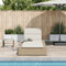 vidaXL - Ligbed - met - zwevend - kussen - poly - rattan - beige