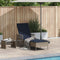 vidaXL - Ligbed - met - Kussen - Grijs - Poly - Rattan