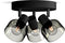 Philips Sleet Spot - Plafondspot met drie lichtpunten - Met gerookt glas - Kleine fitting E14 - Ronde basisplaat